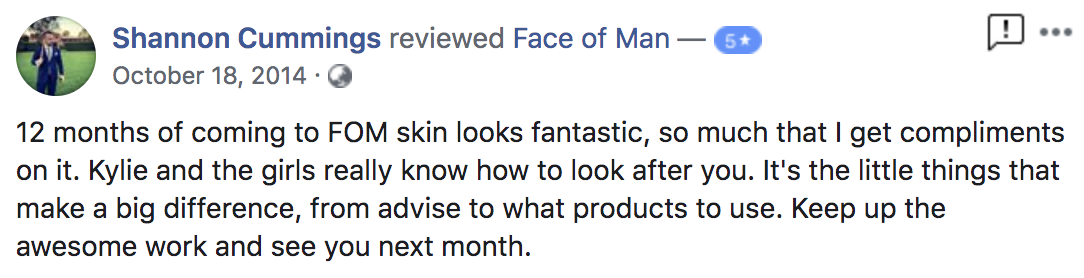 1. Face of Man Mens Grooming Testimonials 2019-05-30 at 2.55.56 pm