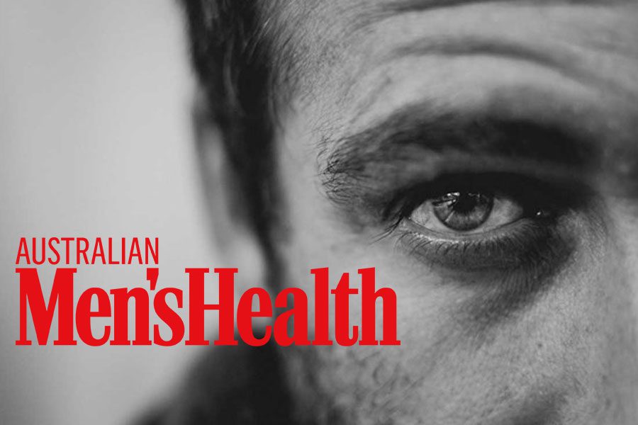 Close up of half a man's face.