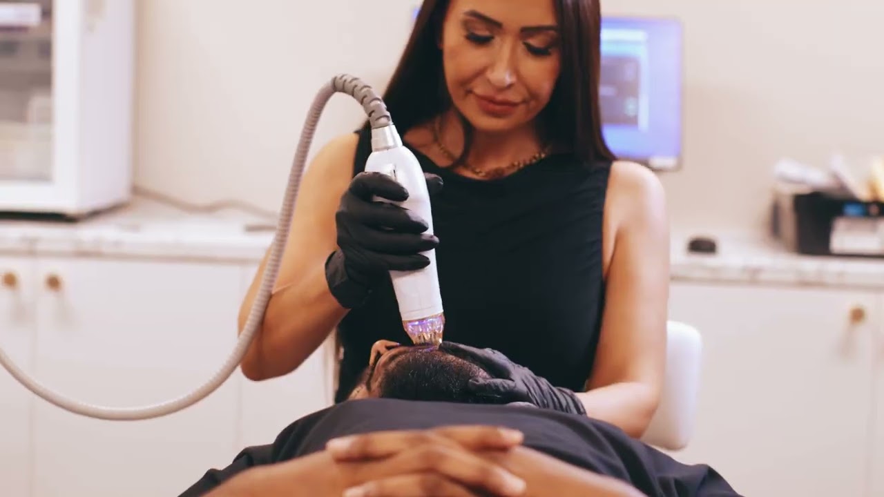 Rana perform skin Correct treatment at Face of Man